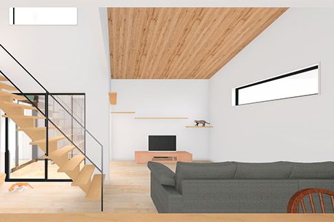 リビングのキャットウォーク