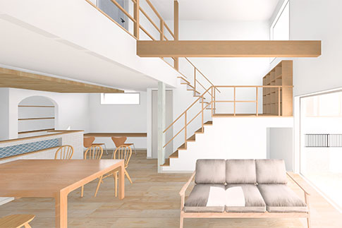 すごい吹き抜けのお家