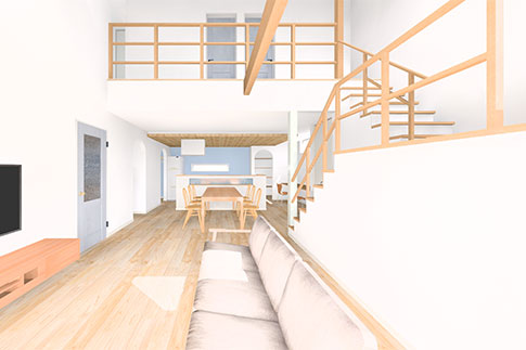 すごい吹き抜けのお家