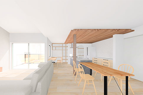 カフェスペースのあるお家