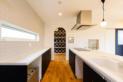 アイランドキッチンのあるお家