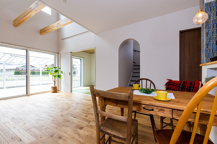 アーチがたくさんあるお家