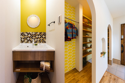 アーチがたくさんあるお家