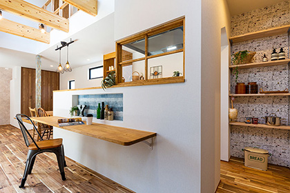 渡り廊下のあるお家