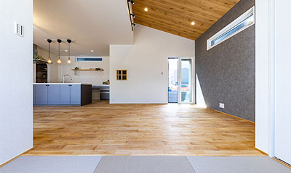 素敵なデザインのリビング