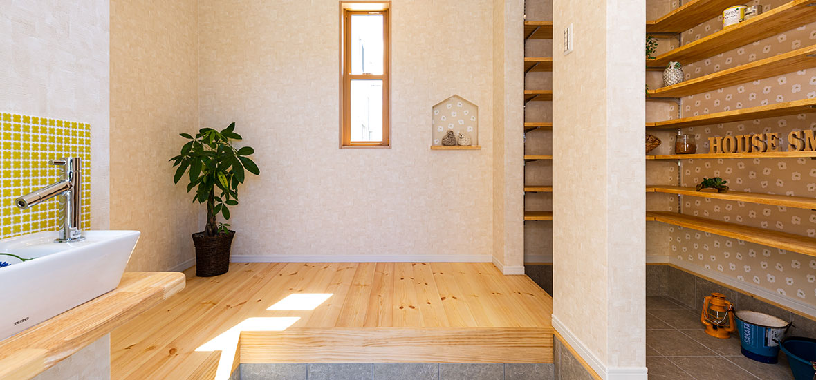 玄関収納がたっぷりのお家