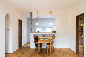 アーチがたくさんあるお家